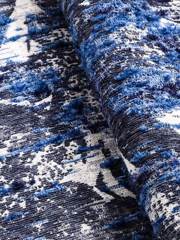 OCEAN Blue - Kain Jacquard Abstrak Warna